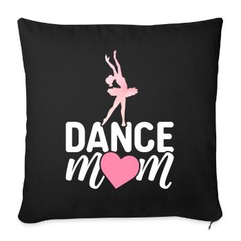 Ballerine Ballet Danseuse Maman Danse Maman - Housse de coussin décorative 45 x 45 cm - noir - Devant