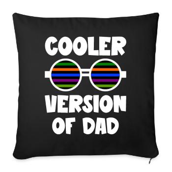 Version plus cool de Papa drôle Papa et Enfants Citations - Housse de coussin décorative 45 x 45 cm - noir - Devant
