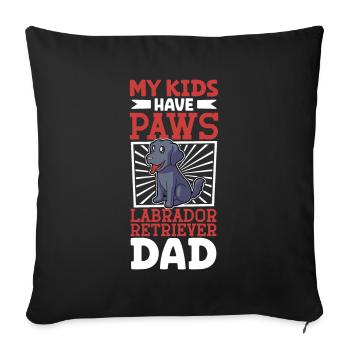 Labrador Retriever Dad - Sofa pillowcase 17,3'' x 17,3'' (45 x 45 cm) - black - Front