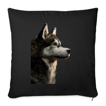 Alaskan Malamute - Sofa pillowcase 17,3'' x 17,3'' (45 x 45 cm) - black - Front