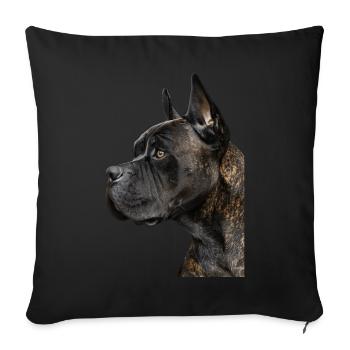 Cane corso - Housse de coussin décorative 45 x 45 cm - noir - Devant