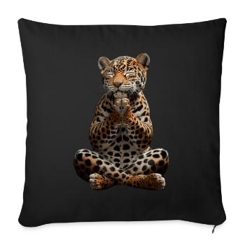 jaguar - Sofa pillowcase 17,3'' x 17,3'' (45 x 45 cm) - black - Front