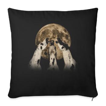 Appaloosa Cheval Lune Hurlante - Housse de coussin décorative 45 x 45 cm - noir - Devant