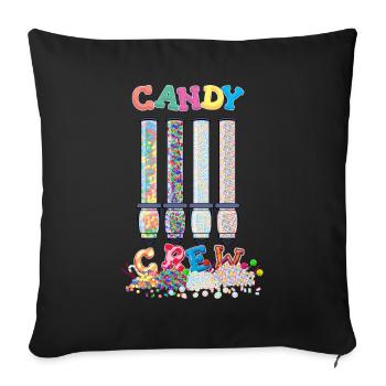 Candy Crew Gummy Candy Sweet - Sofa pillowcase 17,3'' x 17,3'' (45 x 45 cm) - black - Front
