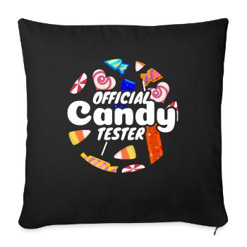 Candy Tester Fruit Gummy Candy Sweet - Sofa pillowcase 17,3'' x 17,3'' (45 x 45 cm) - black - Front