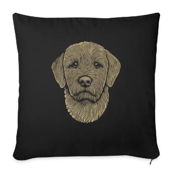 Golden Doodle Fingerabdruck - Sofakissenbezug 45 x 45 cm - Schwarz - Vorne