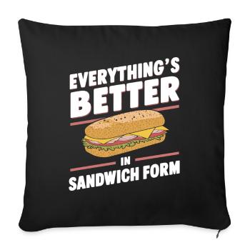 Sandwich Maker Toasted And Grilled Sandwiches - Sofa pillowcase 17,3'' x 17,3'' (45 x 45 cm) - black - Front