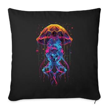 Méduse - Housse de coussin décorative 45 x 45 cm - noir - Devant