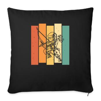 Archery Archery Archery Archer - Sofa pillowcase 17,3'' x 17,3'' (45 x 45 cm) - black - Front