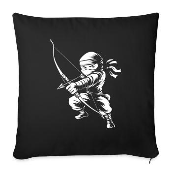 Archery Archery Archery Archer - Sofa pillowcase 17,3'' x 17,3'' (45 x 45 cm) - black - Front