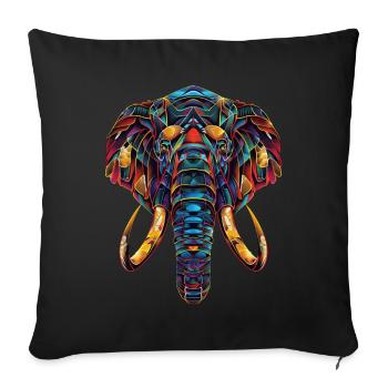 Mammut - Sofakissenbezug 45 x 45 cm - Schwarz - Vorne