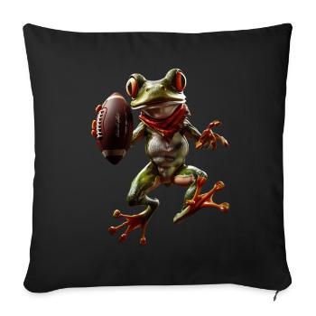 Frog - Sofa pillowcase 17,3'' x 17,3'' (45 x 45 cm) - black - Front