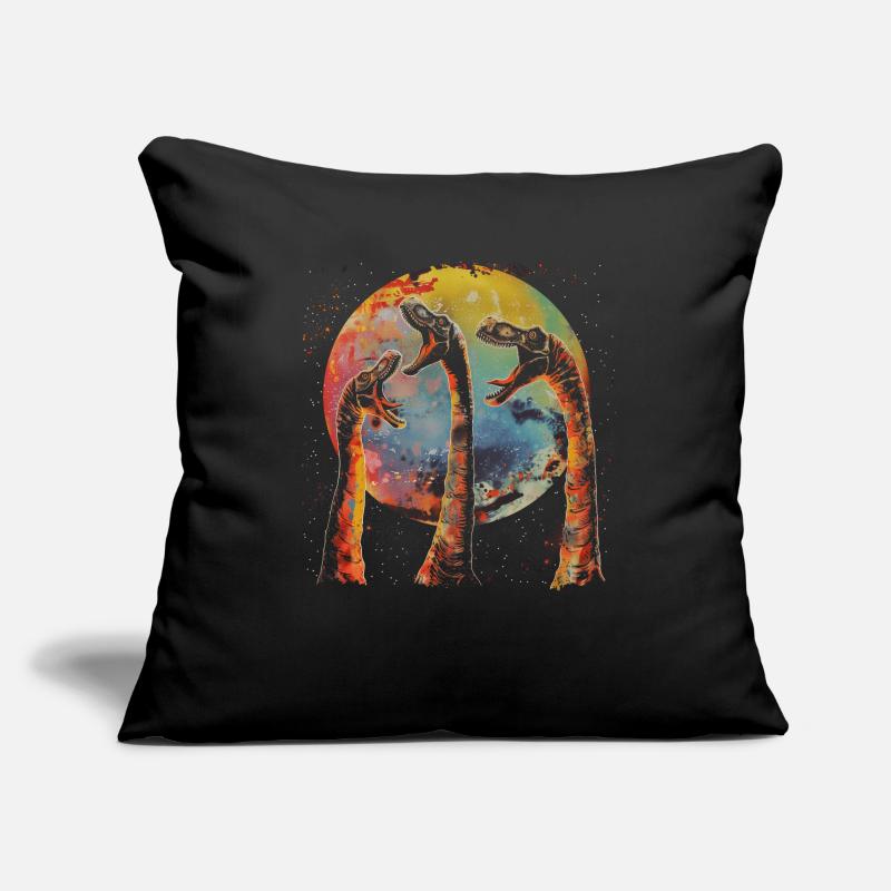 Brachiosaurus Dinosaur Howling Moon Sofa pillowcase 17,3'' x 17,3'' (45 x 45 cm)