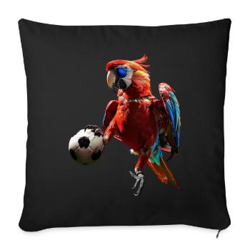 Perroquet - Housse de coussin décorative 45 x 45 cm - noir - Devant