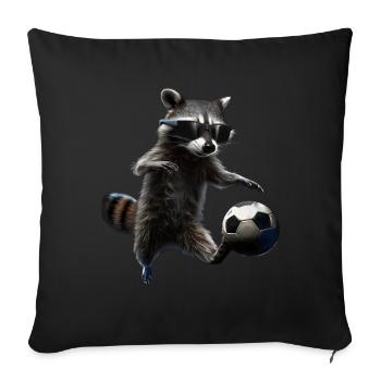 Raton laveur - Housse de coussin décorative 45 x 45 cm - noir - Devant