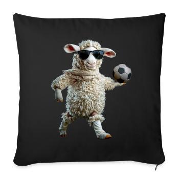 Sheep - Sofa pillowcase 17,3'' x 17,3'' (45 x 45 cm) - black - Front