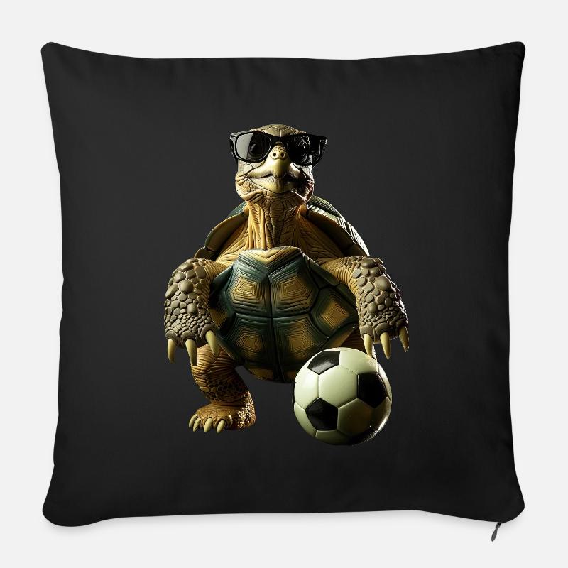 Schildkröte - Sofakissenbezug 45 x 45 cm - Schwarz