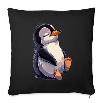 Penguin - Sofa pillowcase 17,3'' x 17,3'' (45 x 45 cm) - black - Front