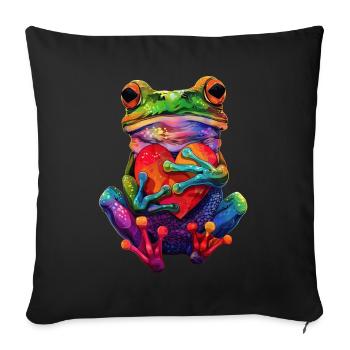 Rana - Copricuscino per divano, 45 x 45 cm - nero - Fronte