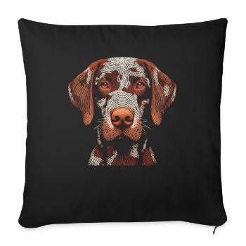 Empreinte digitale dalmate - Housse de coussin décorative 45 x 45 cm - noir - Devant