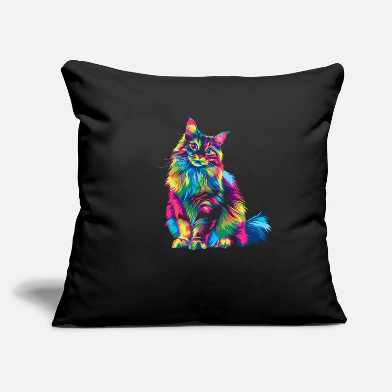 Ragdoll Chat Popart Housse de coussin décorative 45 x 45 cm
