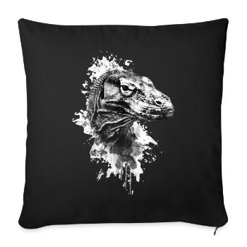 Komodo dragon - Sofa pillowcase 17,3'' x 17,3'' (45 x 45 cm) - black - Front