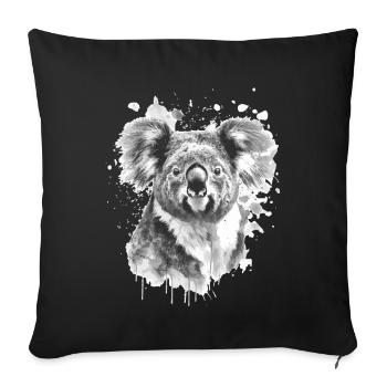 Koala - Sofa pillowcase 17,3'' x 17,3'' (45 x 45 cm) - black - Front