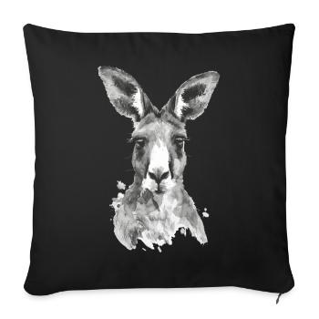 Känguru - Sofakissenbezug 45 x 45 cm - Schwarz - Vorne