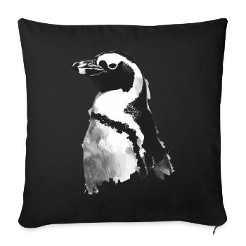 Penguin - Sofa pillowcase 17,3'' x 17,3'' (45 x 45 cm) - black - Front