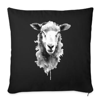 Sheep - Sofa pillowcase 17,3'' x 17,3'' (45 x 45 cm) - black - Front