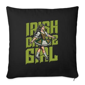 Irish Dance Irischer Tanz - Sofa pillowcase 17,3'' x 17,3'' (45 x 45 cm) - black - Front