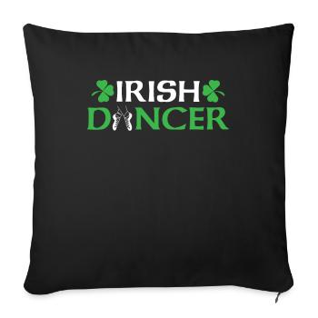 Irish Dance Irischer Tanz - Sofakissenbezug 45 x 45 cm - Schwarz - Vorne