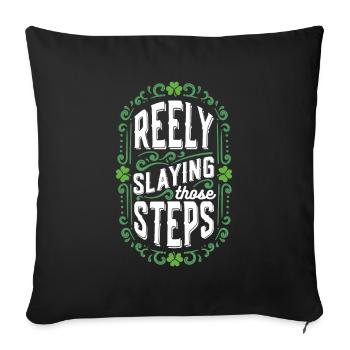 Irish Dance Irischer Tanz - Sofa pillowcase 17,3'' x 17,3'' (45 x 45 cm) - black - Front