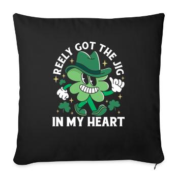 Irish Dance Irischer Tanz - Sofa pillowcase 17,3'' x 17,3'' (45 x 45 cm) - black - Front