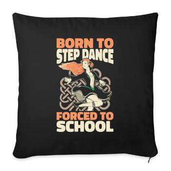 Irish Dance Irischer Tanz - Sofakissenbezug 45 x 45 cm - Schwarz - Vorne