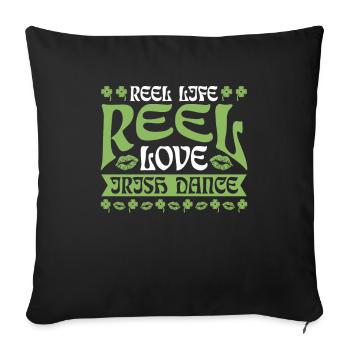 Danse Irlandaise Irischer Tanz - Housse de coussin décorative 45 x 45 cm - noir - Devant