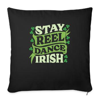 Irish Dance Irischer Tanz - Sofakissenbezug 45 x 45 cm - Schwarz - Vorne