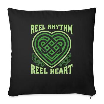 Irish Dance Irischer Tanz - Sofa pillowcase 17,3'' x 17,3'' (45 x 45 cm) - black - Front