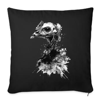 Truthahn - Sofakissenbezug 45 x 45 cm - Schwarz - Vorne