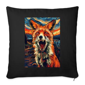 Fuchs - Sofakissenbezug 45 x 45 cm - Schwarz - Vorne
