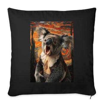 Koala - Sofa pillowcase 17,3'' x 17,3'' (45 x 45 cm) - black - Front