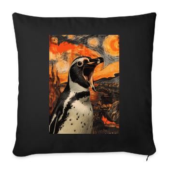 Penguin - Sofa pillowcase 17,3'' x 17,3'' (45 x 45 cm) - black - Front