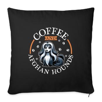 Coffee and coffee - Sofa pillowcase 17,3'' x 17,3'' (45 x 45 cm) - black - Front