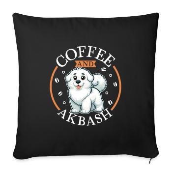 Kaffee und Akbas - Sofakissenbezug 45 x 45 cm - Schwarz - Vorne