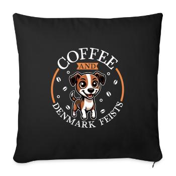 Kaffee und Denmark Feist - Sofakissenbezug 45 x 45 cm - Schwarz - Vorne