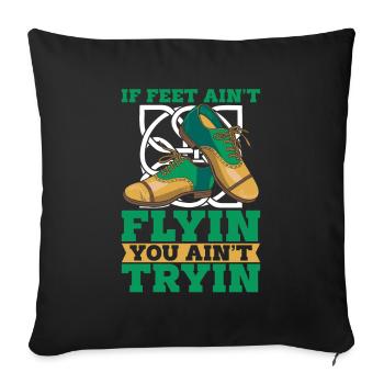 Irish Dance Irischer Tanz - Sofa pillowcase 17,3'' x 17,3'' (45 x 45 cm) - black - Front