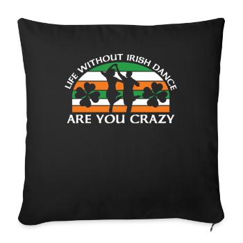 Irish Dance Irischer Tanz - Sofakissenbezug 45 x 45 cm - Schwarz - Vorne