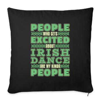 Irish Dance Irischer Tanz - Sofa pillowcase 17,3'' x 17,3'' (45 x 45 cm) - black - Front