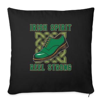 Irish Dance Irischer Tanz - Sofakissenbezug 45 x 45 cm - Schwarz - Vorne