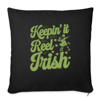 Irish Dance Irischer Tanz - Sofa pillowcase 17,3'' x 17,3'' (45 x 45 cm) - black - Front